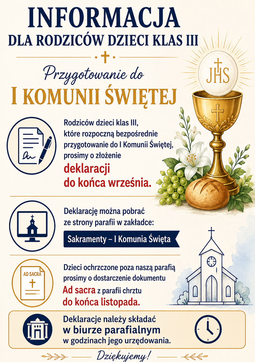 PRZYGOTOWANIE DO I KOMUNII ŚWIĘTEJ